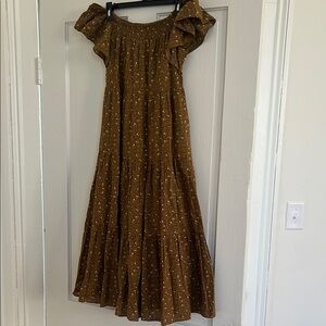 Madewell Olive Smocked Dress